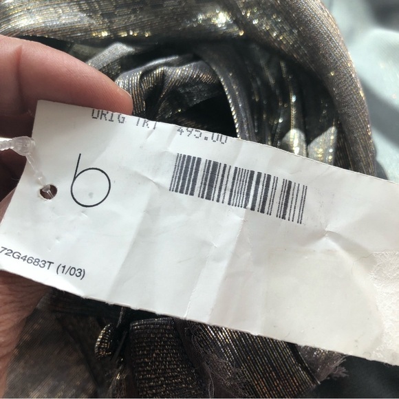 Ramy Brook Silk Metallic A- Line Dress Size 8 - Picture 9 of 10